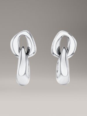 silver earrings - ck fused for women calvin klein