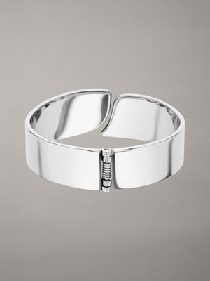 silver bangle - ck cherished for women calvin klein