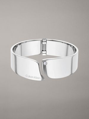 silver bangle - ck cherished for women calvin klein