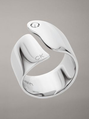 silver ring - ck cherished for women calvin klein