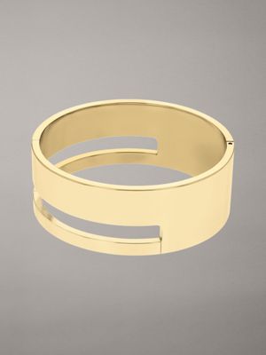 gold bangle - geometric essentials for women calvin klein