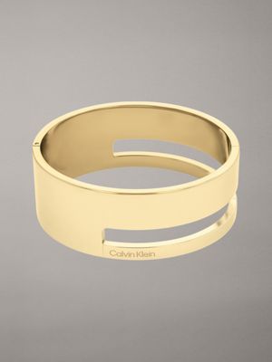 gold bangle - geometric essentials for women calvin klein