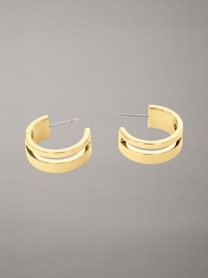 gold earrings - geometric essentials for women calvin klein