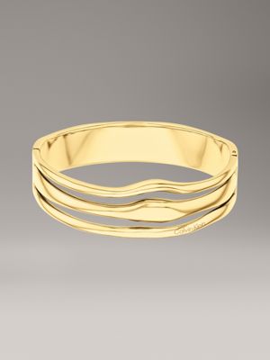 gold bangle - ck wavy for women calvin klein