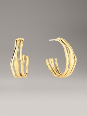 gold earrings - ck wavy for women calvin klein