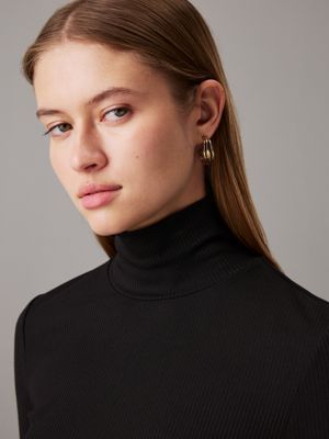 gold earrings - ck wavy for women calvin klein