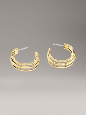 gold earrings - ck wavy for women calvin klein