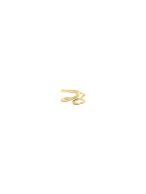 gold gold plated steel sculpted wrap ring for women calvin klein