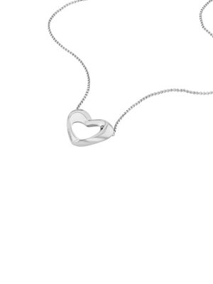 silver heart pendant necklace for women calvin klein