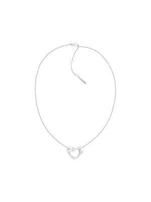 silver heart pendant necklace for women calvin klein