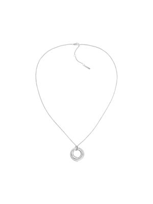 silver spiral pendant necklace for women calvin klein