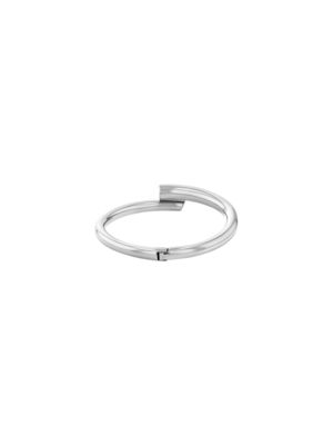 silver stainless steel spiral bangle for women calvin klein