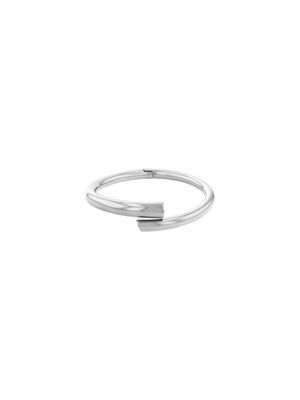 silver stainless steel spiral bangle for women calvin klein