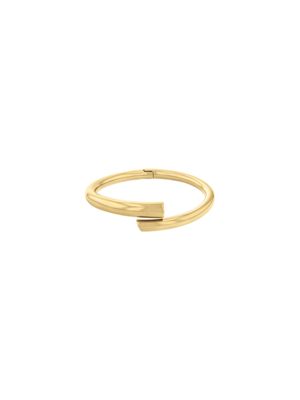 gold gold plated steel spiral bangle for women calvin klein