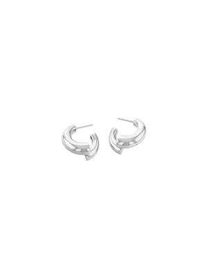 silver spiral hoop earrings for women calvin klein