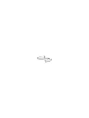 silver stainless steel spiral ring for women calvin klein