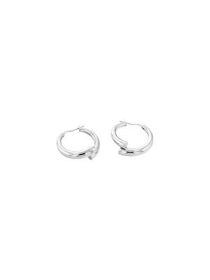 silver stainless steel hoop earrings for women calvin klein