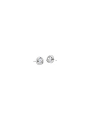 orecchini a lobo in acciaio inox e cristallo silver da donne calvin klein