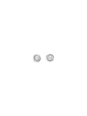 silver stainless steel crystal stud earrings for women calvin klein