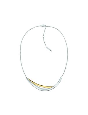 multi two-tone elliptical pendant necklace for women calvin klein