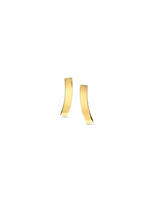pendientes dorados elliptical gold de mujeres calvin klein