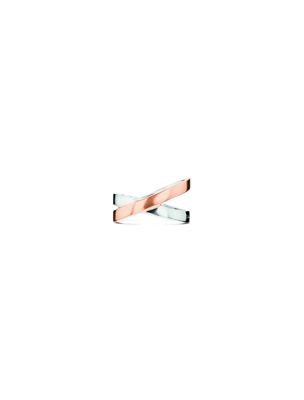 multi zweifarbiger elliptischer ring für damen - calvin klein