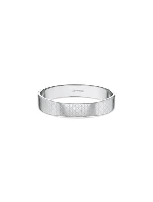 silver ck iconic bangle bracelet for women calvin klein