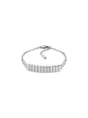 silver modern repetition stainless steel bracelet for women 