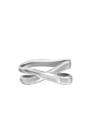 silver stainless steel infinity ring for women 
