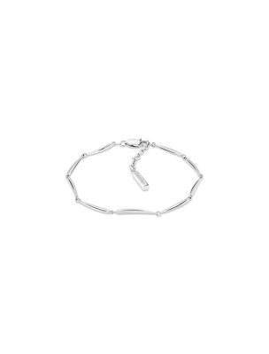 silver elongated drops roestvrijstalen armband voor dames - 