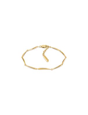 gold elongated drops vergulde stalen armband voor dames - 