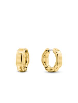 gold fluid forms hoop earrings for women 