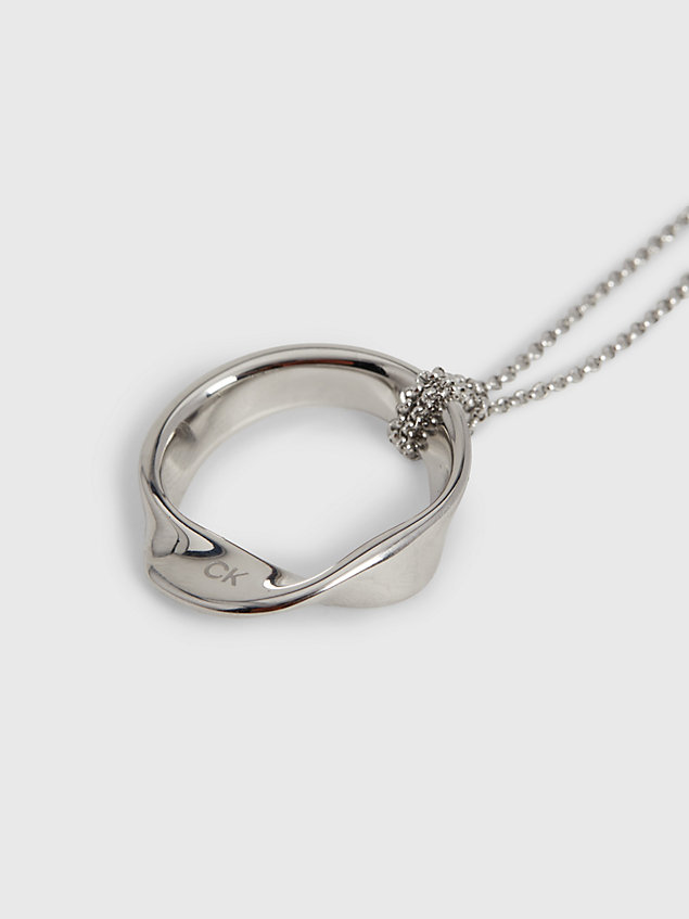 silver naszyjnik - ethereal metals dla kobiety - calvin klein