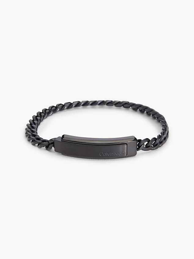 black bracelet - iconic id for men calvin klein