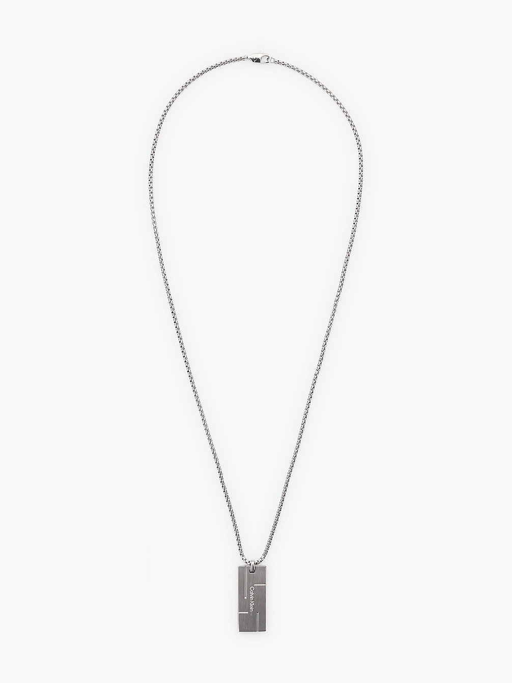 SILVER Necklace - Grid undefined men Calvin Klein