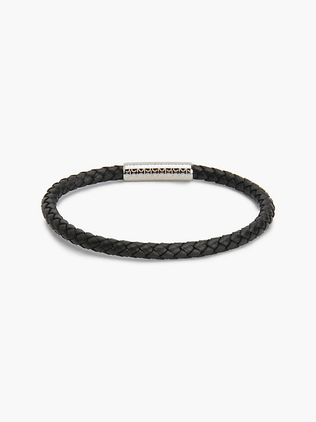 pulsera - braided bracelet black de hombres calvin klein