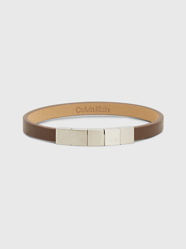 bracelet - minimalistic squares brown pour hommes calvin klein