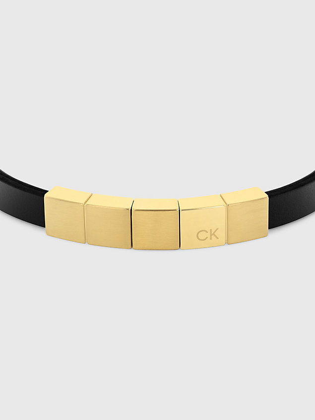 gold armband - minimalistic squares voor heren - calvin klein