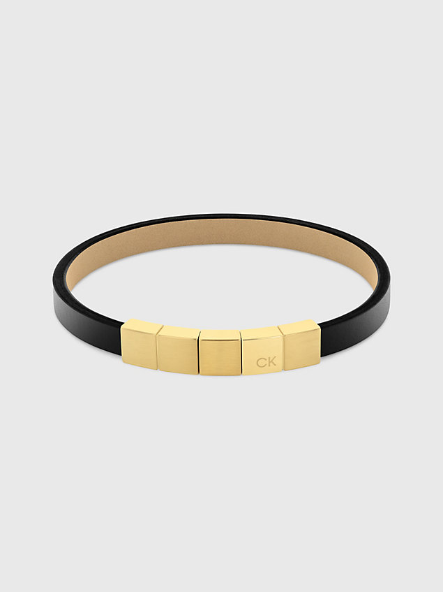 gold bracelet - minimalistic squares for men calvin klein