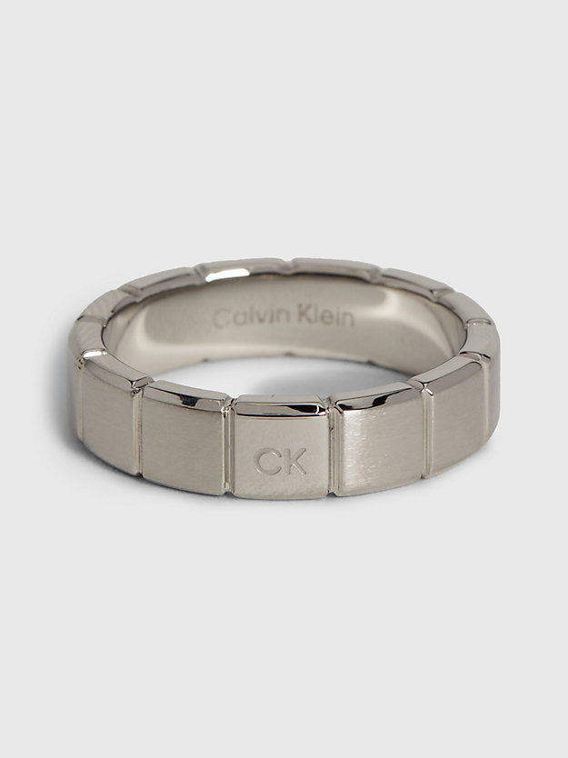 anello - minimalistic squares silver da uomo calvin klein