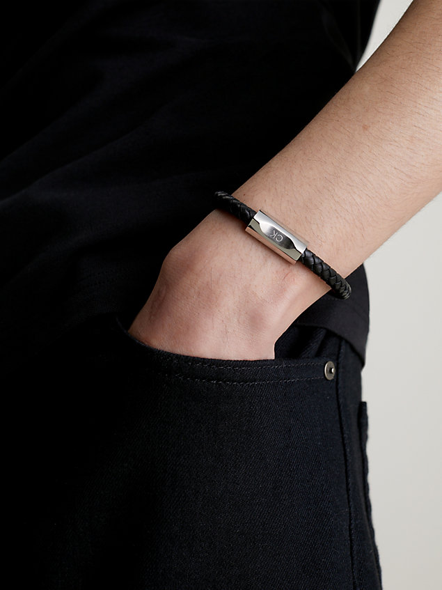 black bracelet - bold leathers for men calvin klein