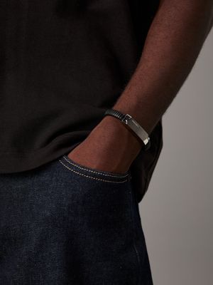 black bracelet - magnify for men calvin klein