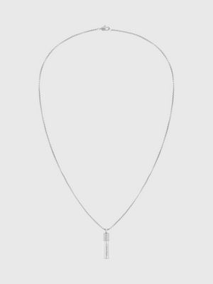 silver necklace - velocity for men calvin klein