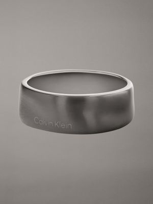 black ring - ck metallic for men calvin klein