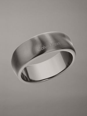 black ring - ck metallic for men calvin klein