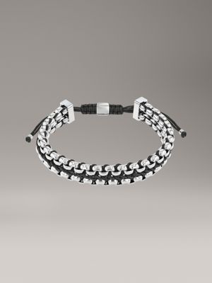 black bracelet - ck fused for men calvin klein