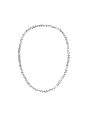 silver bold cable chain necklace - iconic id for men calvin klein