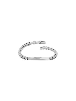 silver bold cable chain bracelet - iconic id for men calvin klein