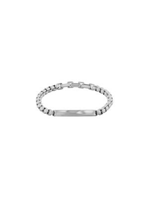 silver bold cable chain bracelet - iconic id for men calvin klein