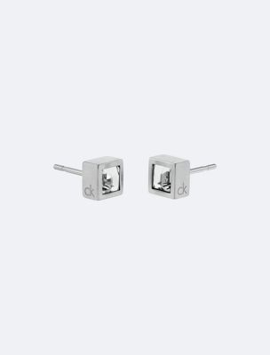 stainless steel essential links kristallen oorbellen knopjes voor heren - 